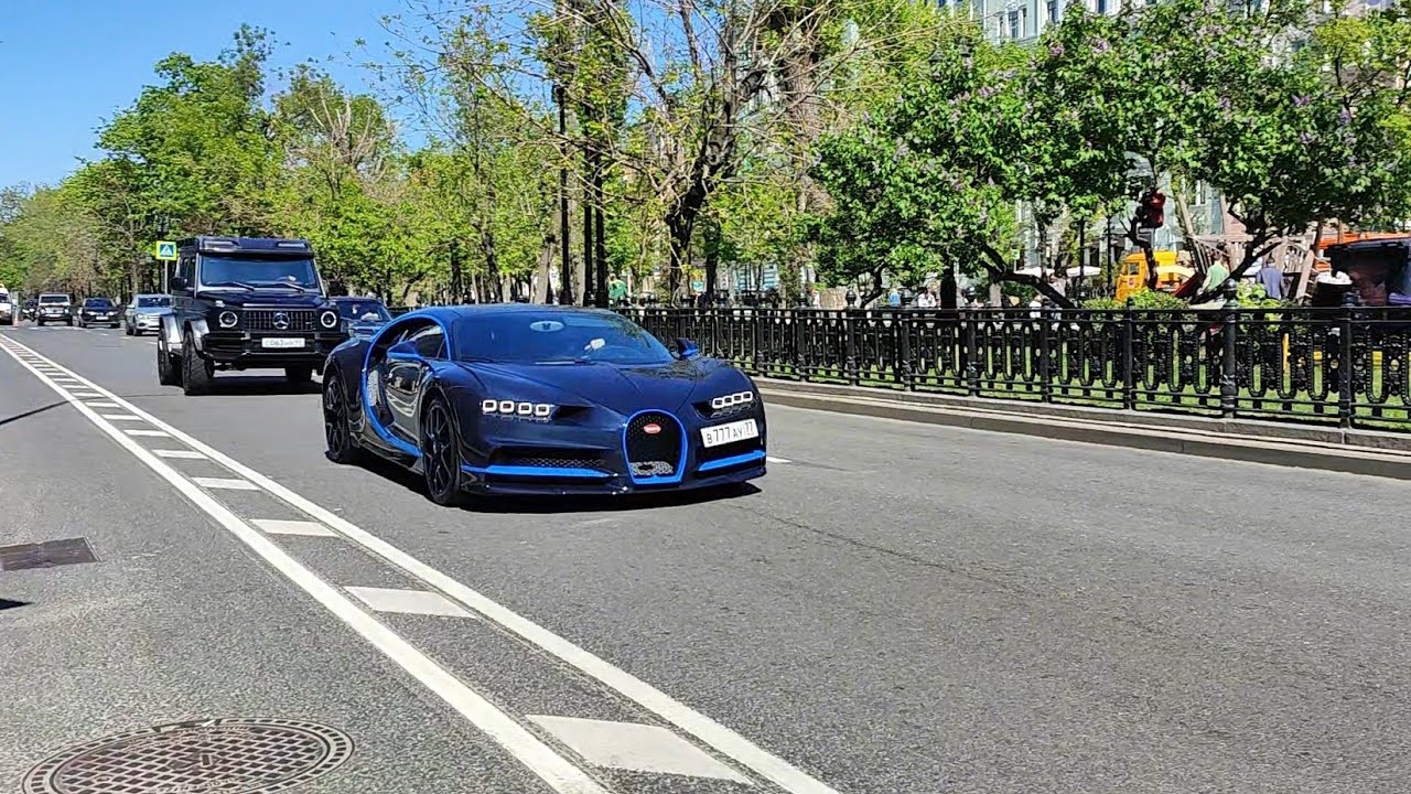 Выходные в центре Москвы #2 - Bugatti Chiron, Aventador S Roadster, F8 Tributo, Huracan P, GT3 RS