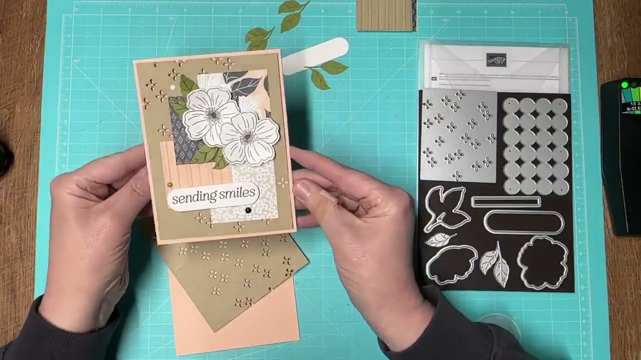 FEB.20-simple layer card with Lovely Blossoms suite