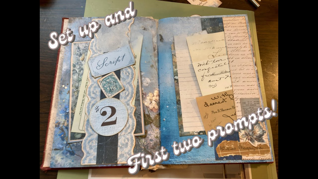 JJJ Catch Up! Vintage Book Junk Journal Setup + Day 1 & 2 'Open' & 'Script'  @inkandpagejournals