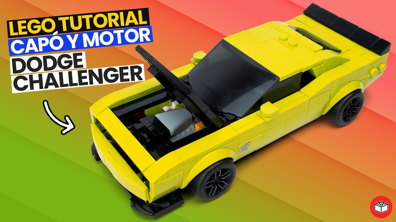 ✅ TUTORIAL CAPÓ y MOTOR 🔥 Modificación FÁCIL LEGO Dodge CHALLENGER 77237 📣 how to make a lego engine