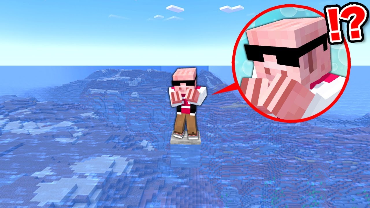 【マイクラ鬼畜】すべてが水没した世界でエンドラ討伐！