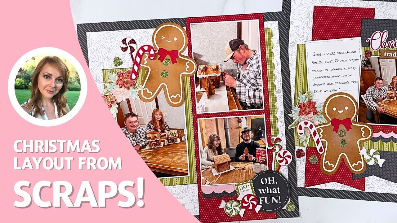 Design From Scraps / Christmas Scrapbook Layout Idea