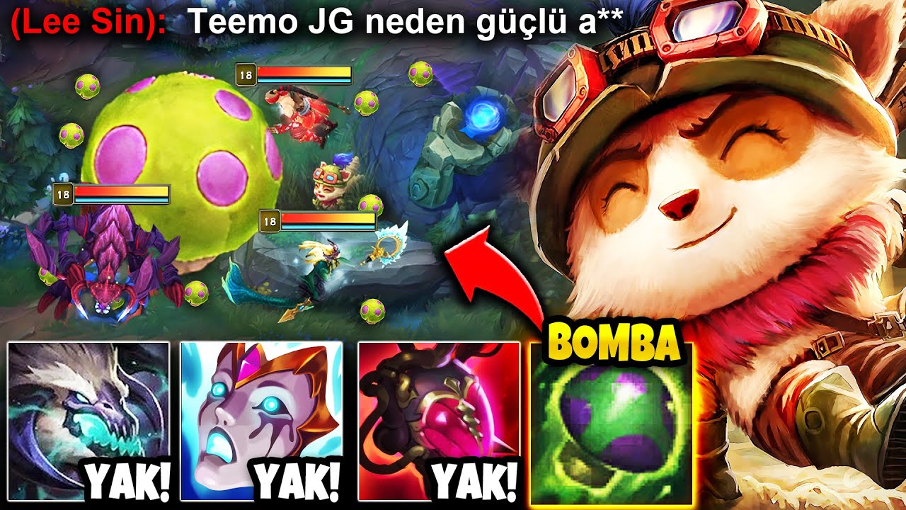 Teemo Ama Tüm Haritayı ÖLÜMCÜL Mantarla Kapladım 🤣