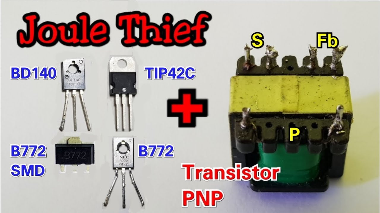 Joule Thief 3.7 to 220V - Joule Thief Transistor PNP - Lampu Emergency
