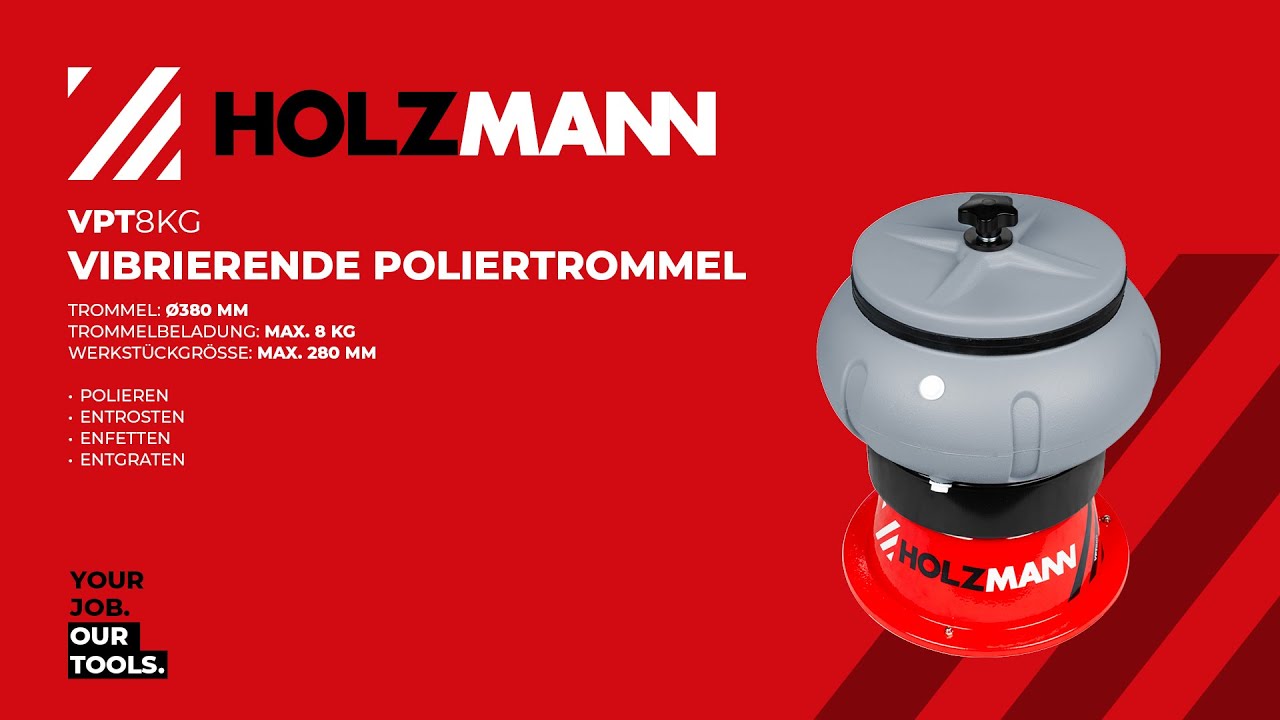 HOLZMANN VPTK8KG vibrierende Poliertrommel / vibratory tumbler (official HOLZMANN)