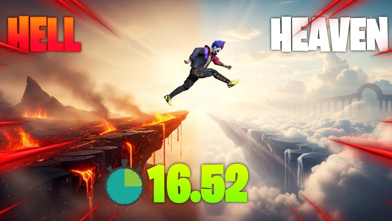 Hell heaven Parkour challenge in free fire craftland | rj rock