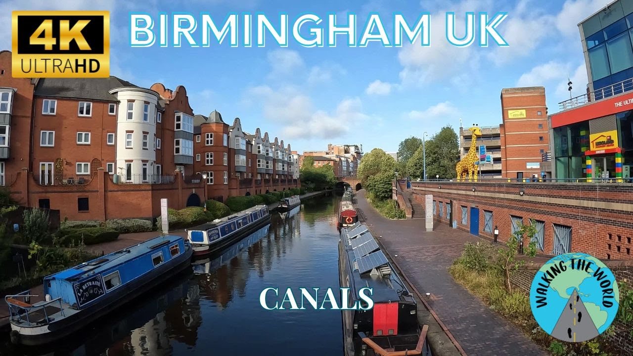 Birmingham Canals 4k walking tour in Birmingham England UK