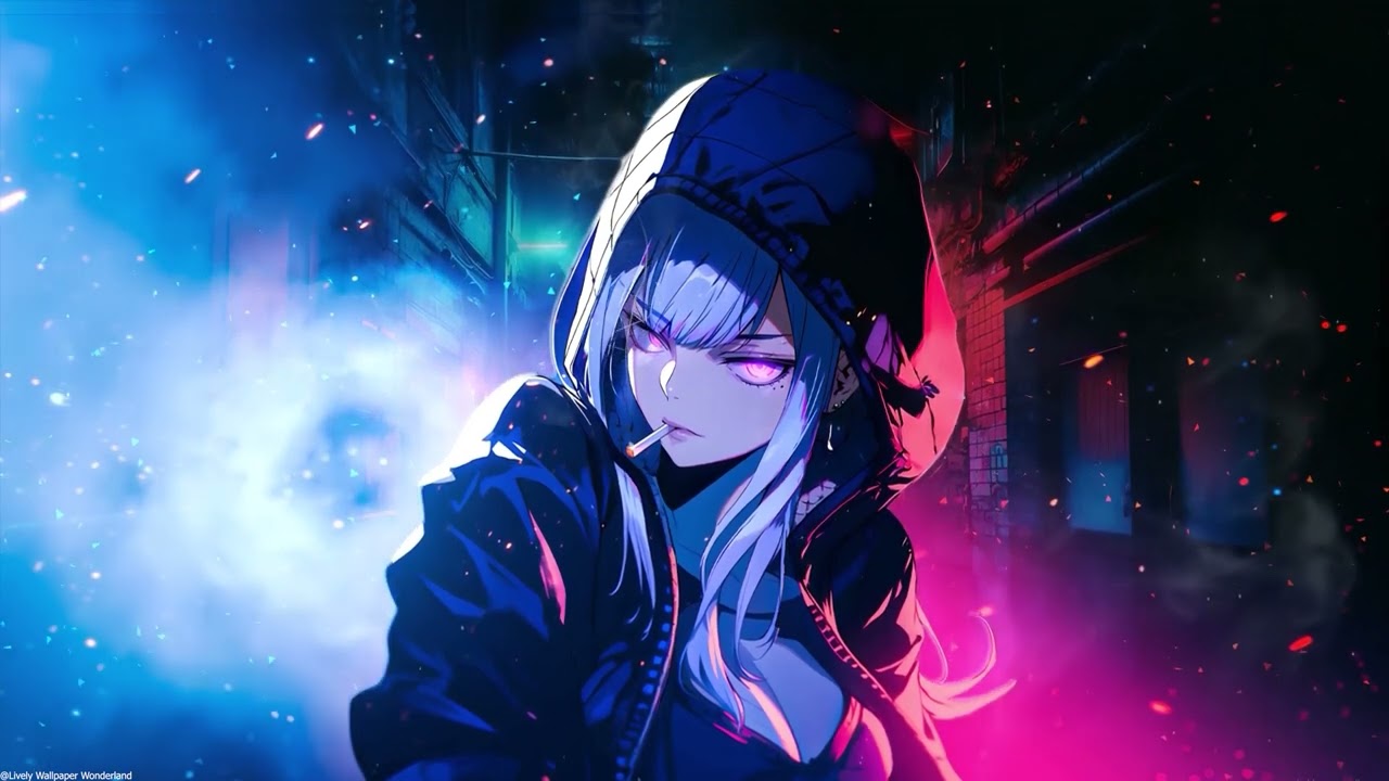 DONT MISS OUT this stunning 4K 1 Hour live wallpaper of this Smoking Girl for your Screen!