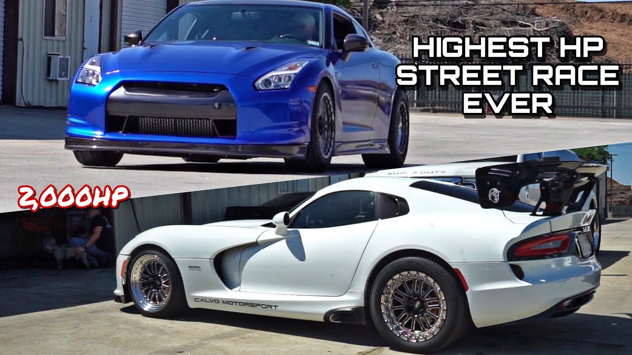 CM2000 Viper против 2000-сильного GT-R на УЛИЦЕ!!!