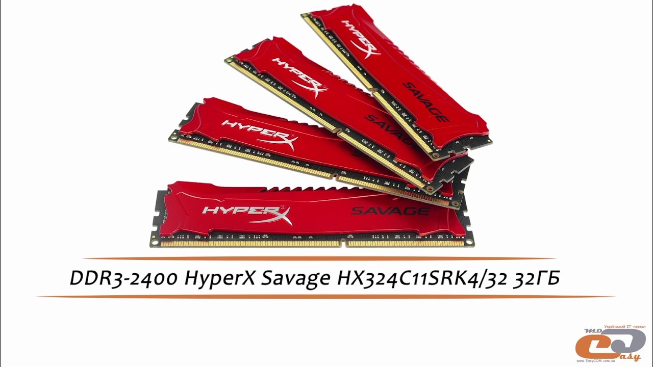 Kingston HyperX Savage DDR3-2400 - видеообзор комплекта памяти