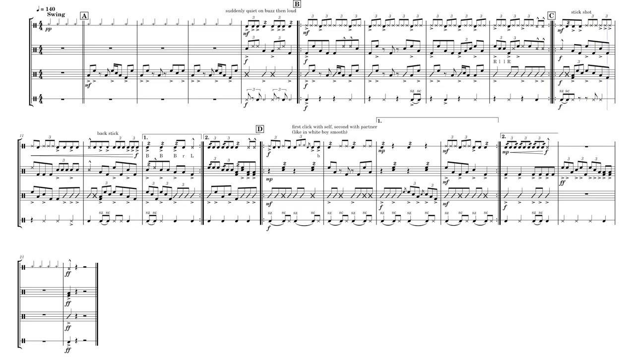 Le Triangle - GROOVY SWING Drumline Cadence
