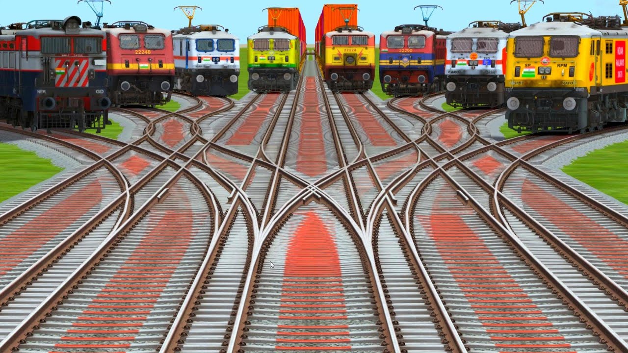 ♈️Every Epic Trains Crossing By Curves Branches Railroad Junctions || train simulator gameplay 