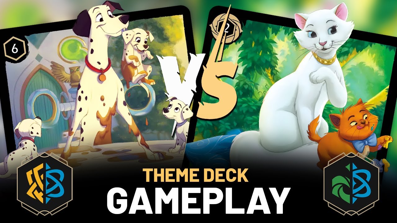 PUPPIES vs. KITTENS! Disney Lorcana CASUAL THEME DECK gameplay!
