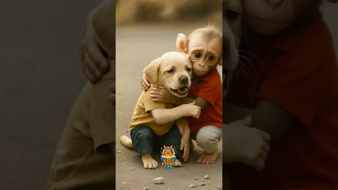 Monkey Helps Little Puppy 🐵🐶 | Kids Cartoon 