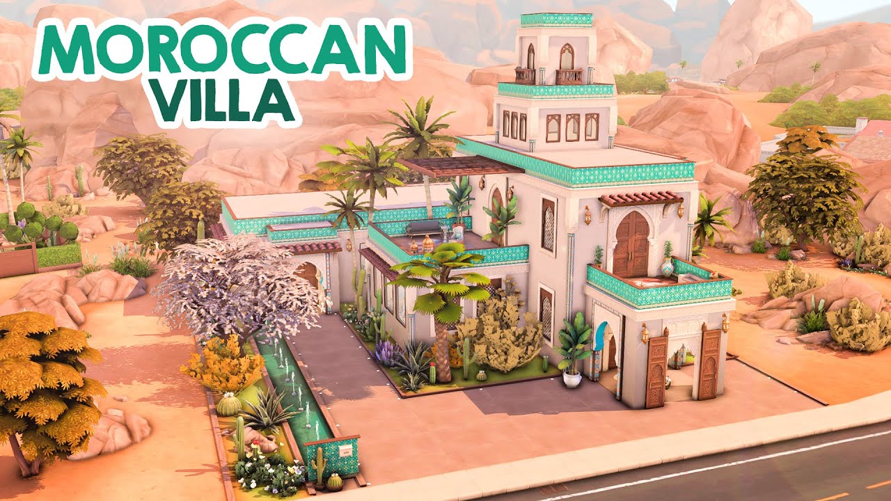 Moroccan Villa 🌴☀ | NO CC | The Sims 4 Speed Build