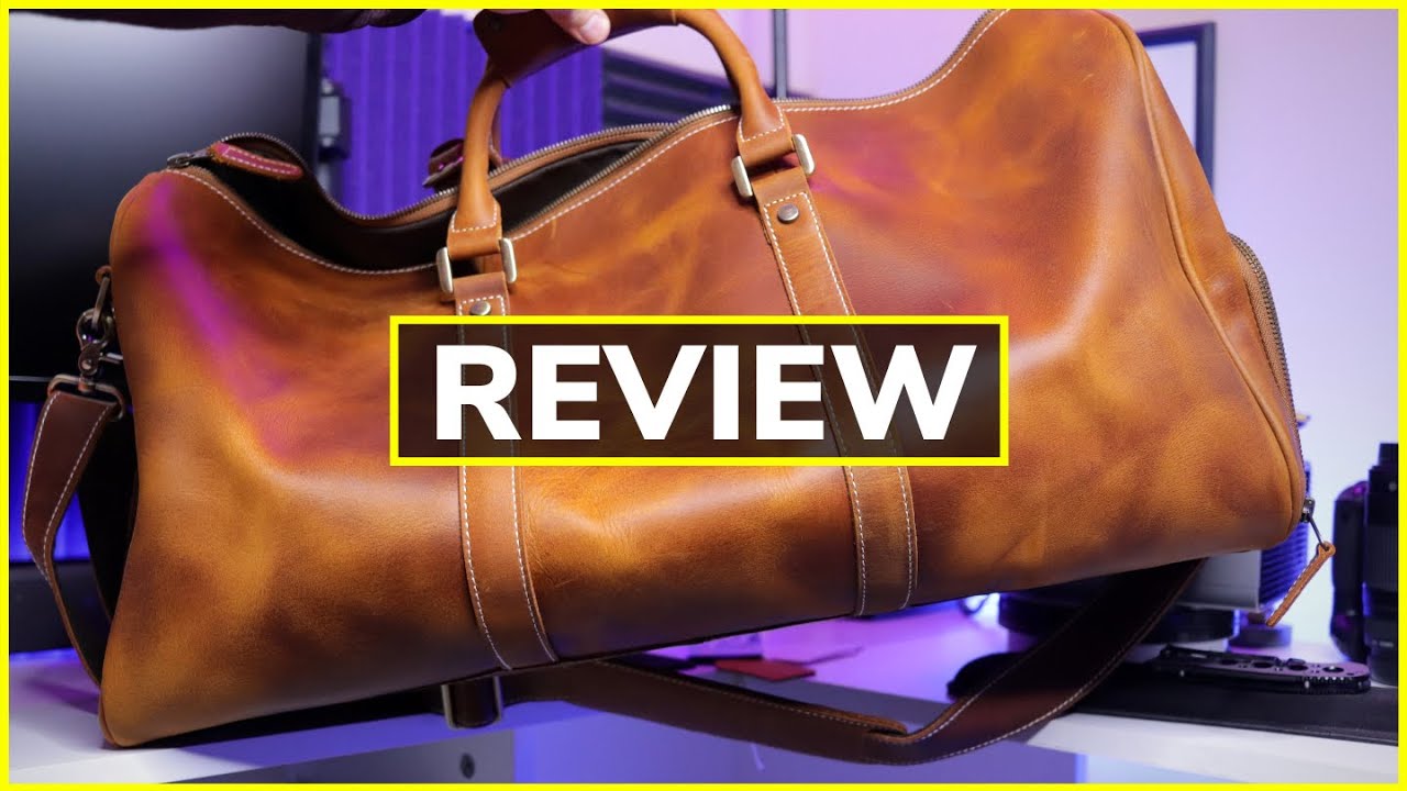 Men's FULL GRAIN Leather Duffel Bag