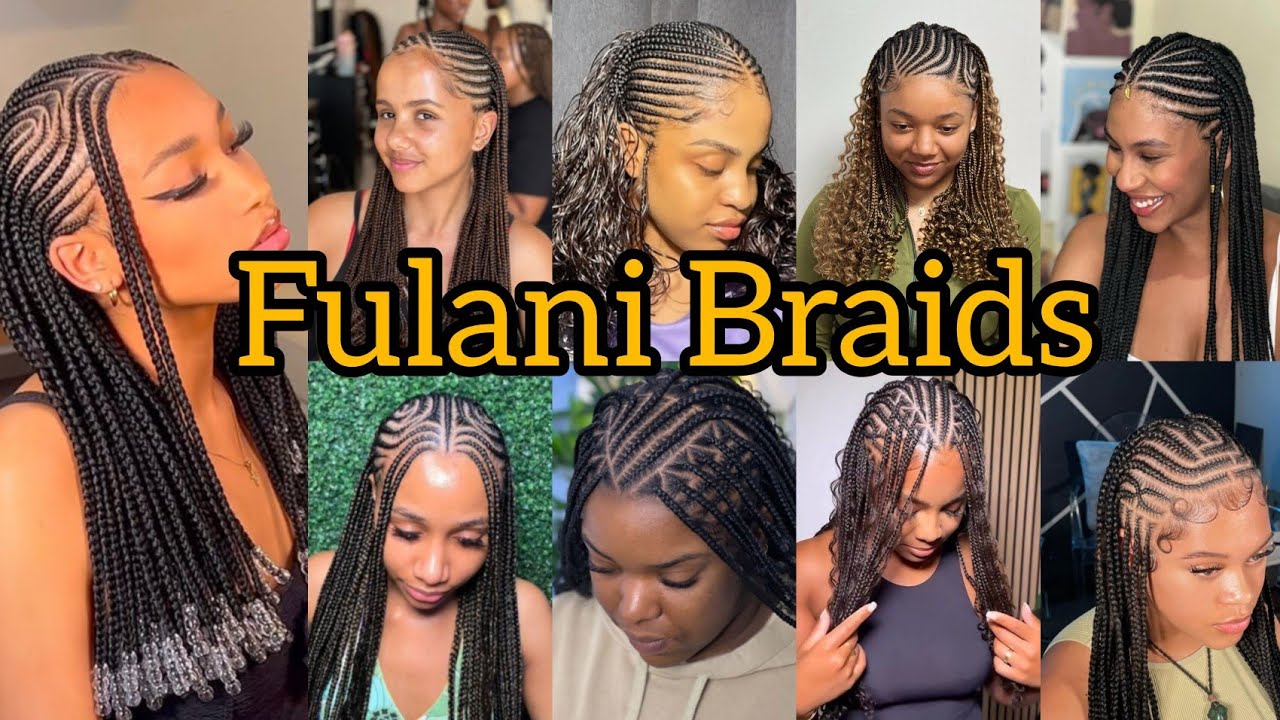 Flawless Fulani Braids Hairstyle for Ladies | Fulani Flip Over Braids | Fulani Lemonade Braids 