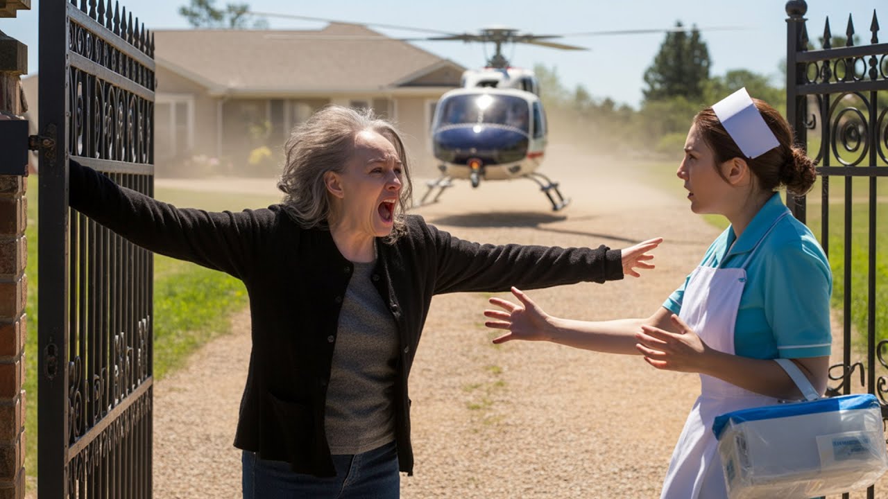 HOA Karen Blocked My Home Nurse at the Gate, 3 Minutes Later I Landed the Hospital Helicopter