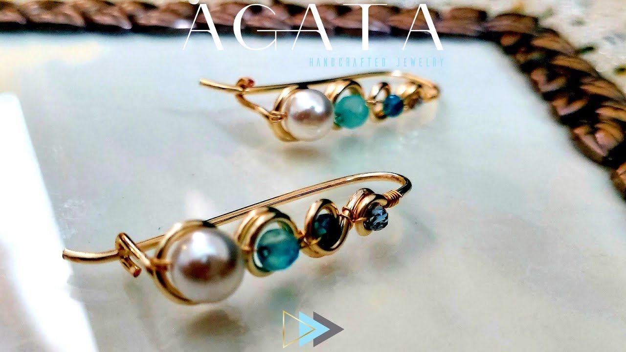 ARETES CON GANCHO FÁCIL DE  ELABORAR  CON ALAMBRE