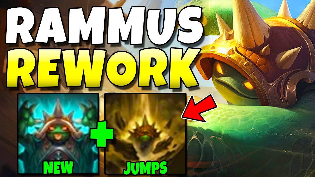 RAMMUS REWORK GAMEPLAY!! HIS ULT IS NOW A JUMP!? - League of Legends
