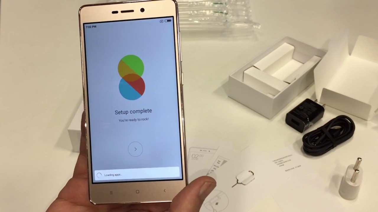 Unboxing and first boot Xiaomi Redmi 3S 3GB RAM