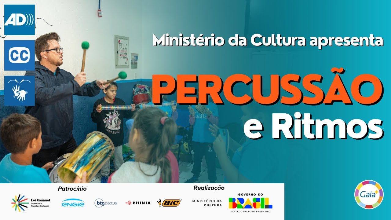 PERCUSSÃO E RITMOS | Aulas Plano Anual Gaia+ 2025 | COM ACESSIBILIDADE