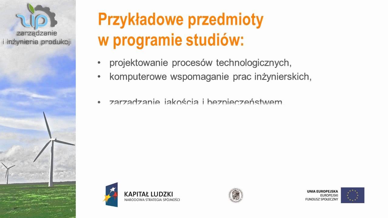 Zarządzanie i inżynieria produkcji na Uniwersytecie Przyrodniczym we Wrocławiu