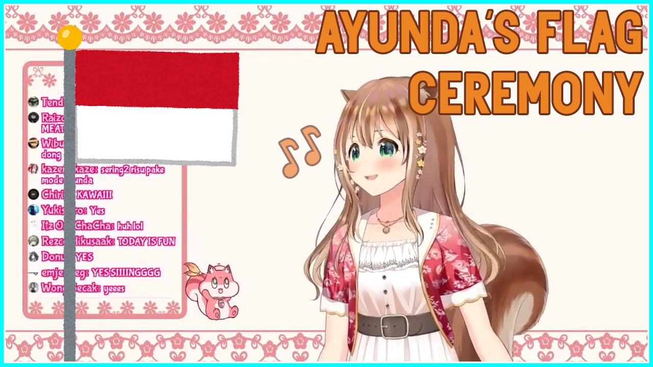 [Hololive ID] Ayunda (Risu)'s Flag Ceremony Singing ♪ [ENG SUB]