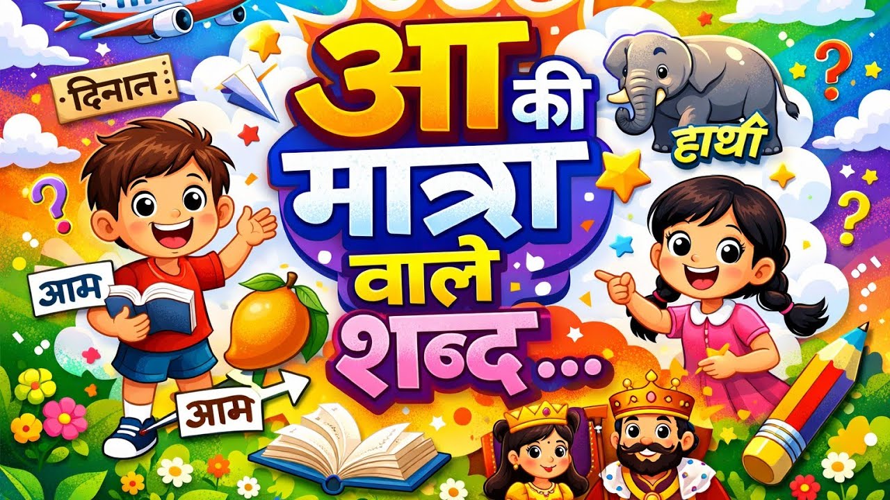 💥आ की मात्रा वाले शब्द | Easy Hindi Reading for Kids🎊#shorts #shortsfeed #yt #ytshorts 