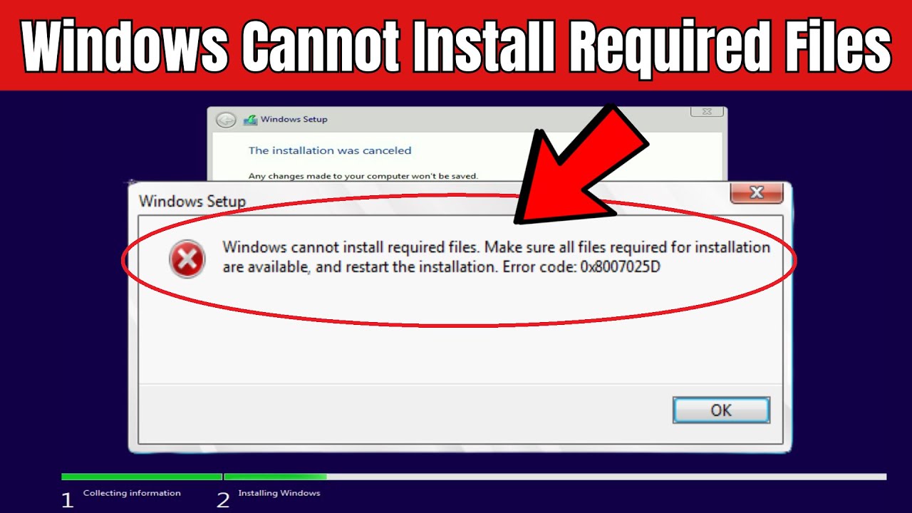 [SOLVED] Windows cannot install required files Error 0x8007025D in Windows 11 / 10 / 8 / 7