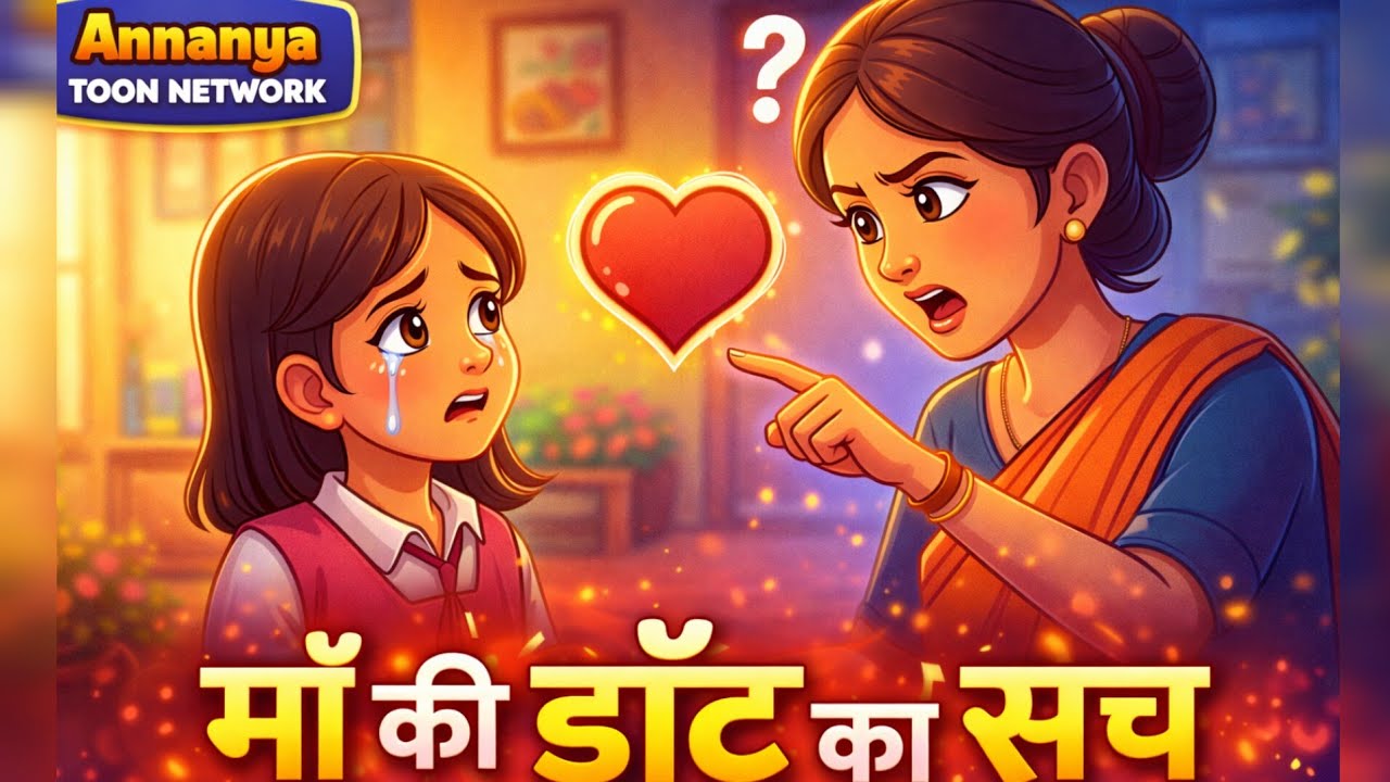 माँ की डाँट में छुपा प्यार | Maa Ko Samajhne Wali Beti | Emotional Cartoon Story