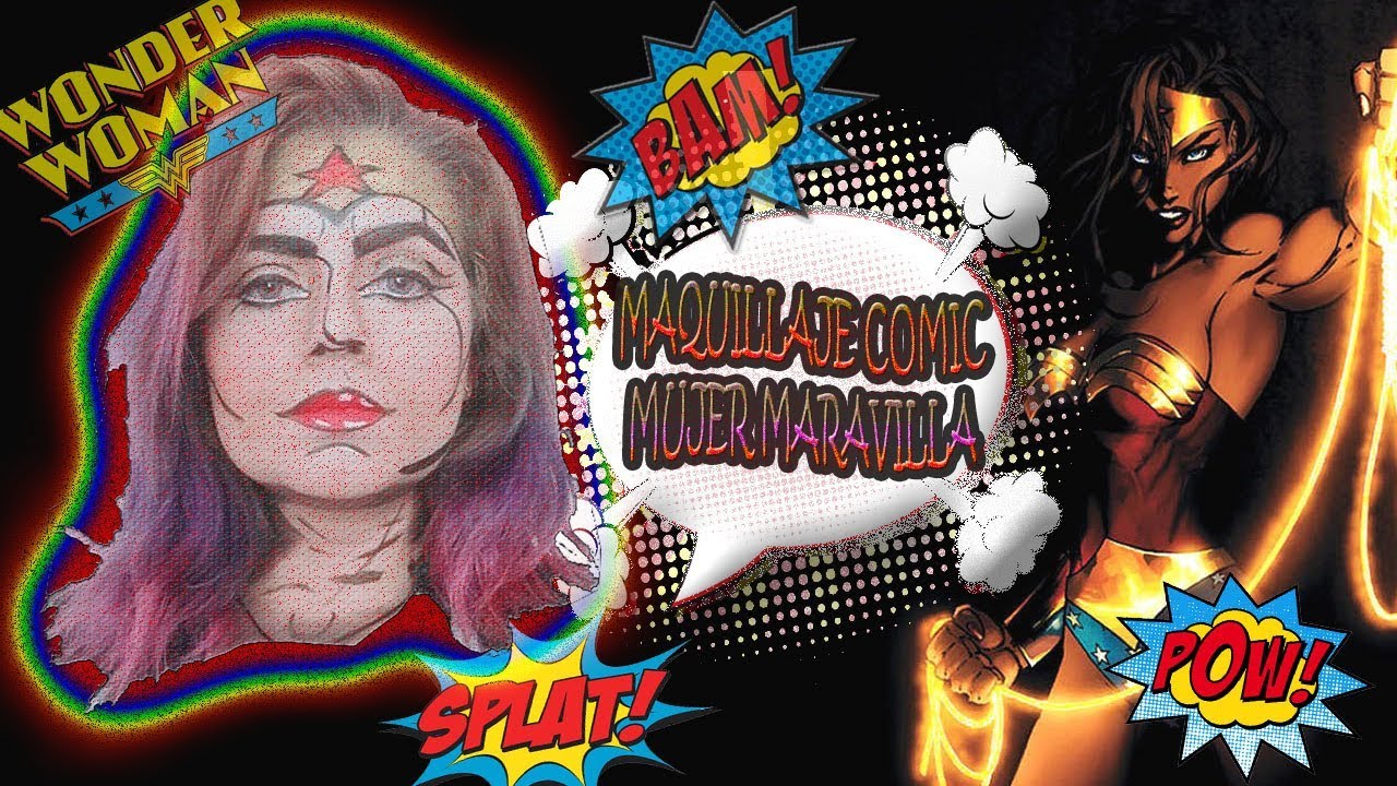 MAQUILLAJE MUJER MARAVILLA COMIC