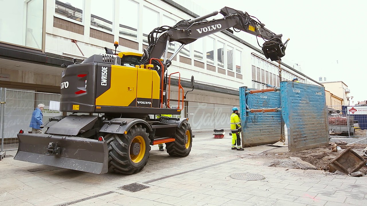 Introducing the Volvo EWR150E Short Swing Radius Wheeled Excavator