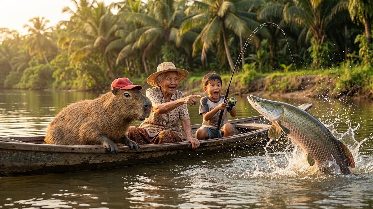 คาปิบาร่าหิ้วข้าวไปส่งคุณตาที่ทุ่งนา 🍱
