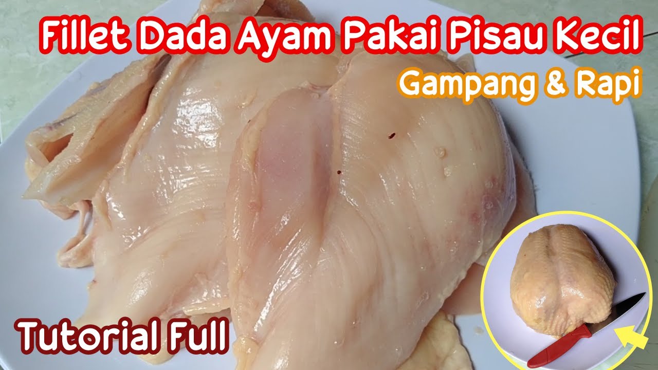 Cara Fillet Dada Ayam Mudah dengan Pisau Kecil || Tutorial Full