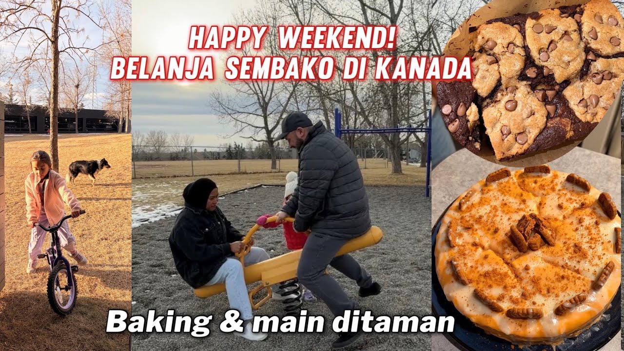 KEGIATAN KAMI DI HARI LIBUR || BELANJA MINGGUAN,BAKING,MAIN DI TAMAN 💕
