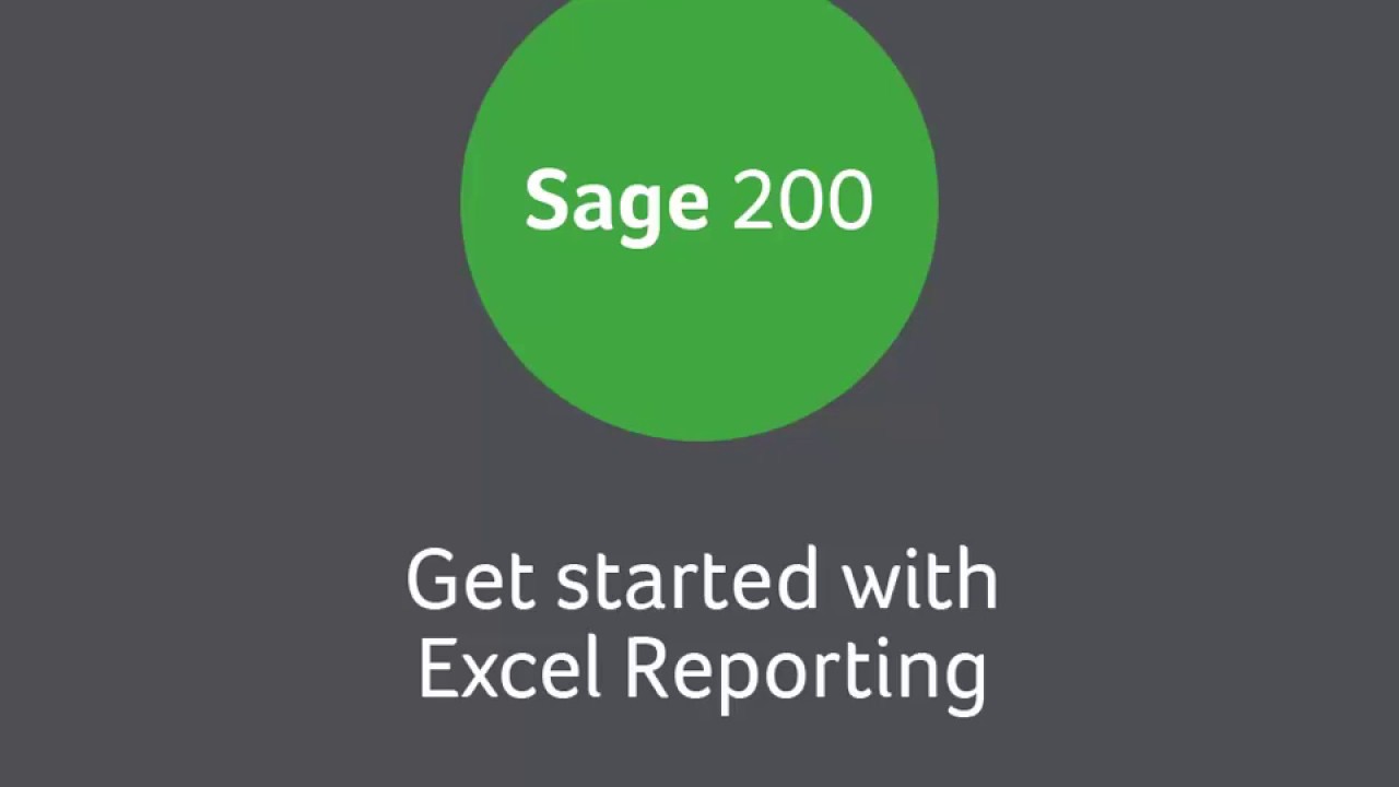 Get started with Excel Reporting