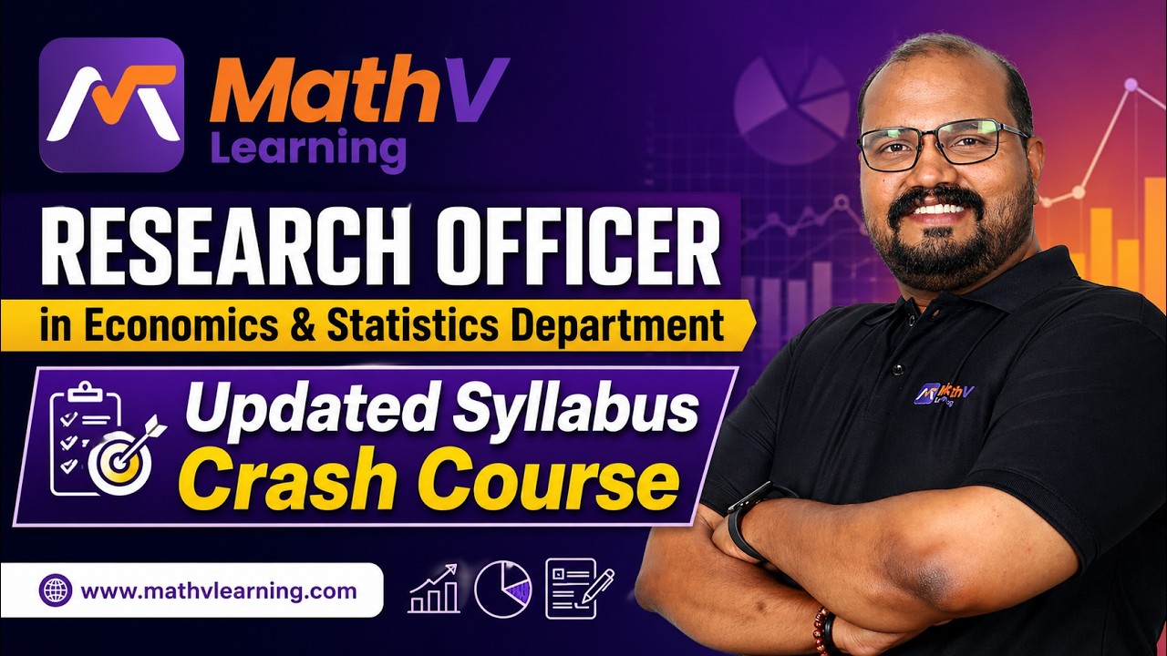Research Officer | Economics & Statistics Dept | Updated Syllabus Crash Course | Kerala PSC 2026