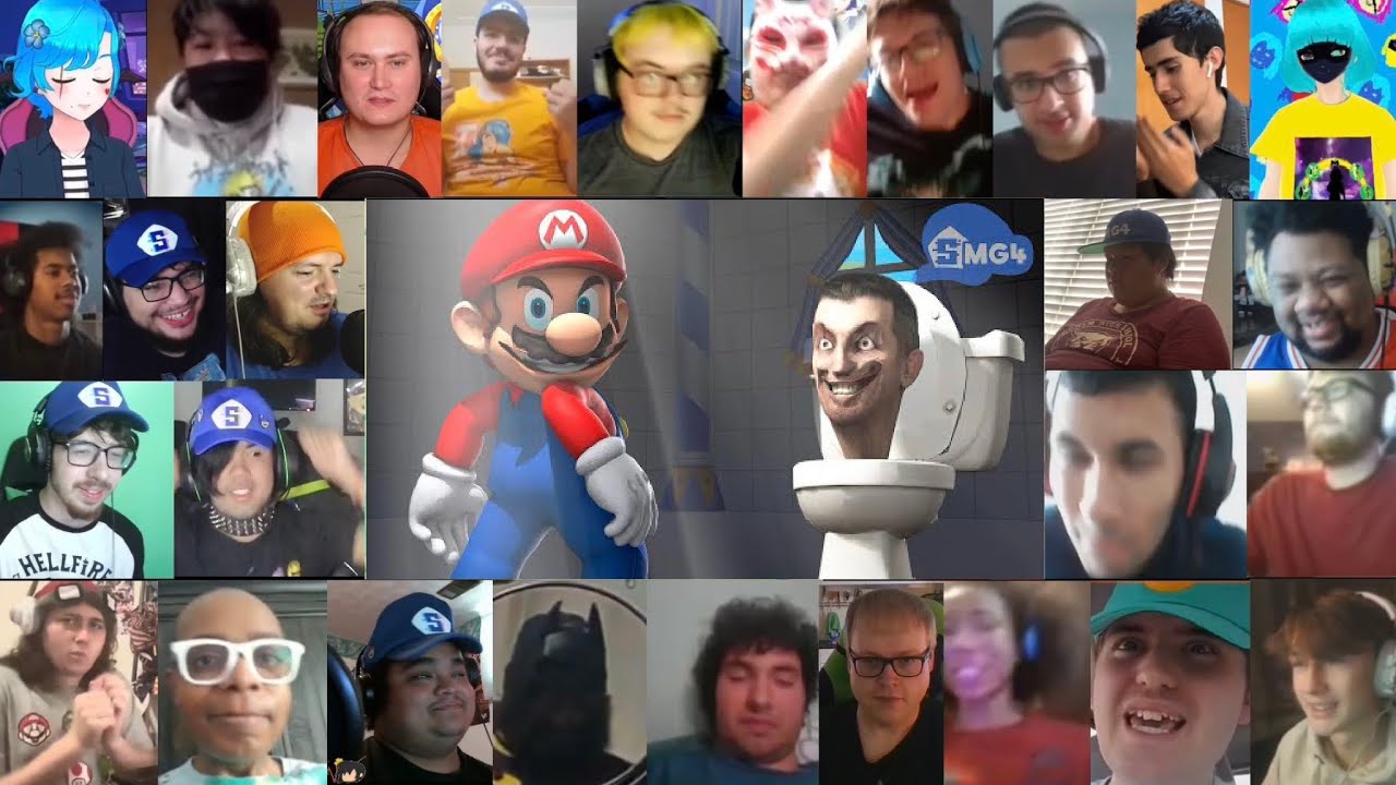 SMG4: Mario VS Skibidi Toilet Reaction Mashup