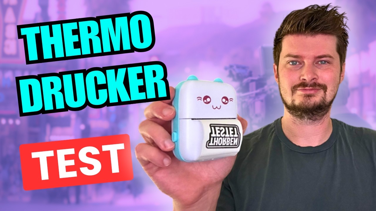 Mini USB Katzen Thermodrucker im Test 🐱 | Tragbarer kabelloser Foto- & Etikettendrucker | Review