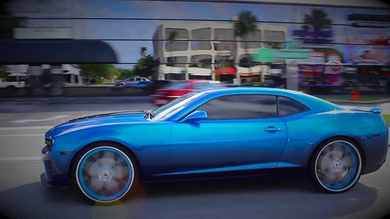 Candy Oriental Blue Camaro on 24
