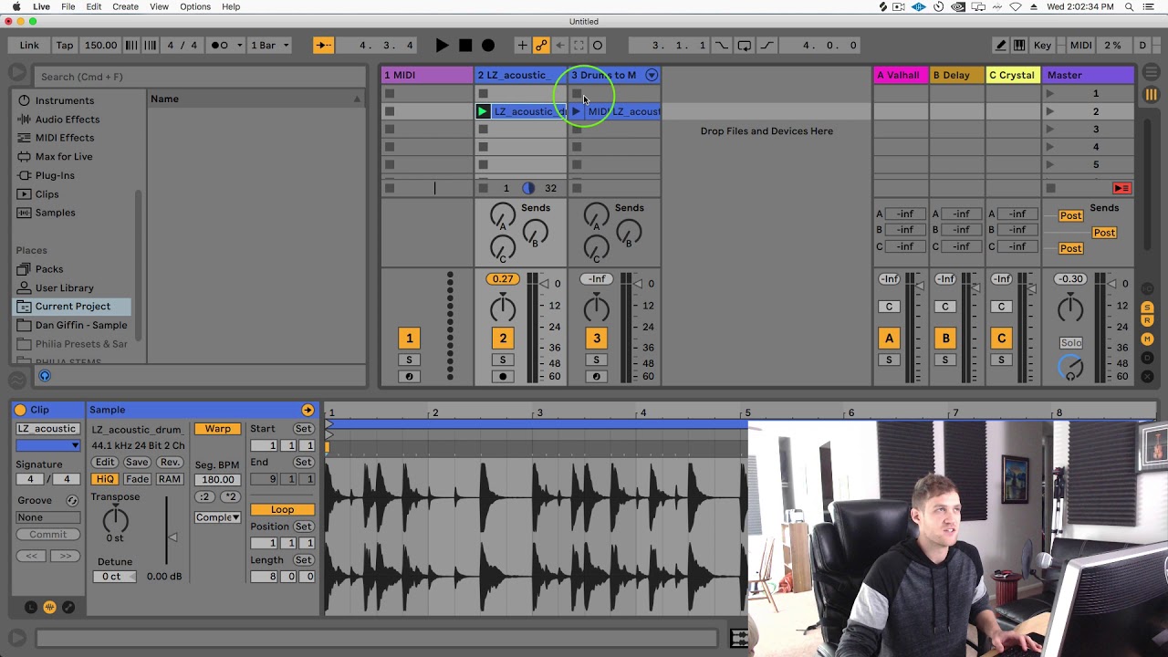 Быстрое создание ударных в Ableton Live — преобразование аудиолупов в MIDI