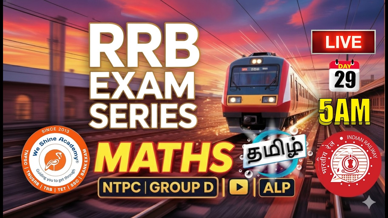 RRB NTPC Graduate MATHS - Train, Boats & Streams | Day-29 Full Practice Session | We Shine Academy