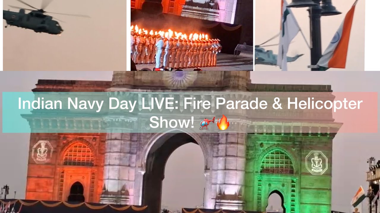 Indian Navy Day 2025 at Gateway of India | Stunning Parade & Helicopter Show | TATTOO CEREMONY
