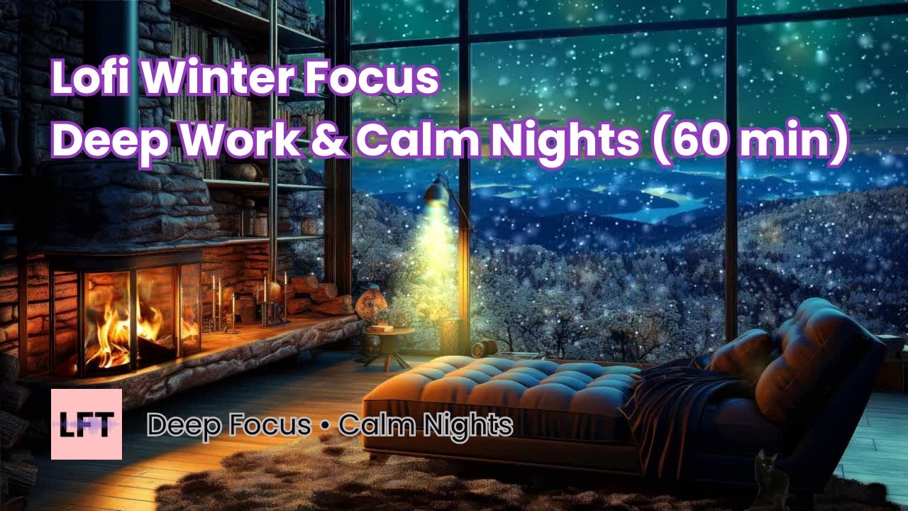 Lofi Winter Focus ❄️☕ | Deep Work & Calm Nights (60 min)
