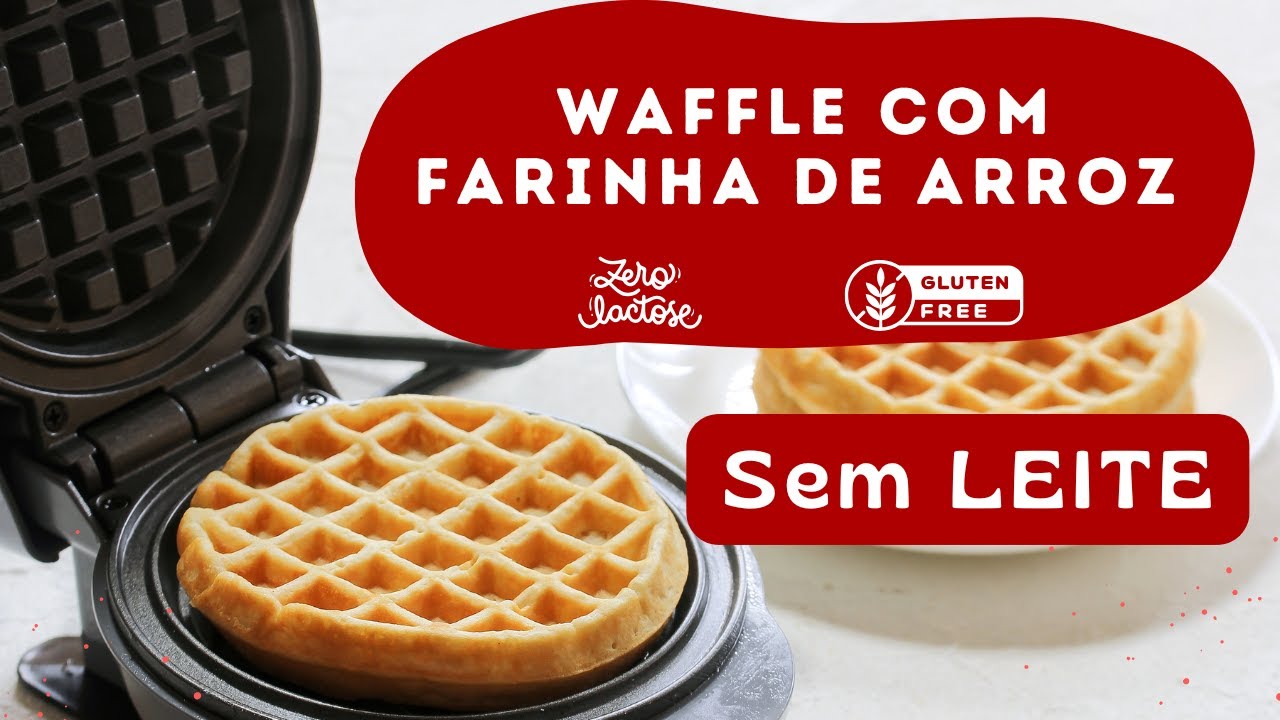 A Melhor Receita de Waffle SEM LEITE e com Farinha de Arroz que Você Já Viu!