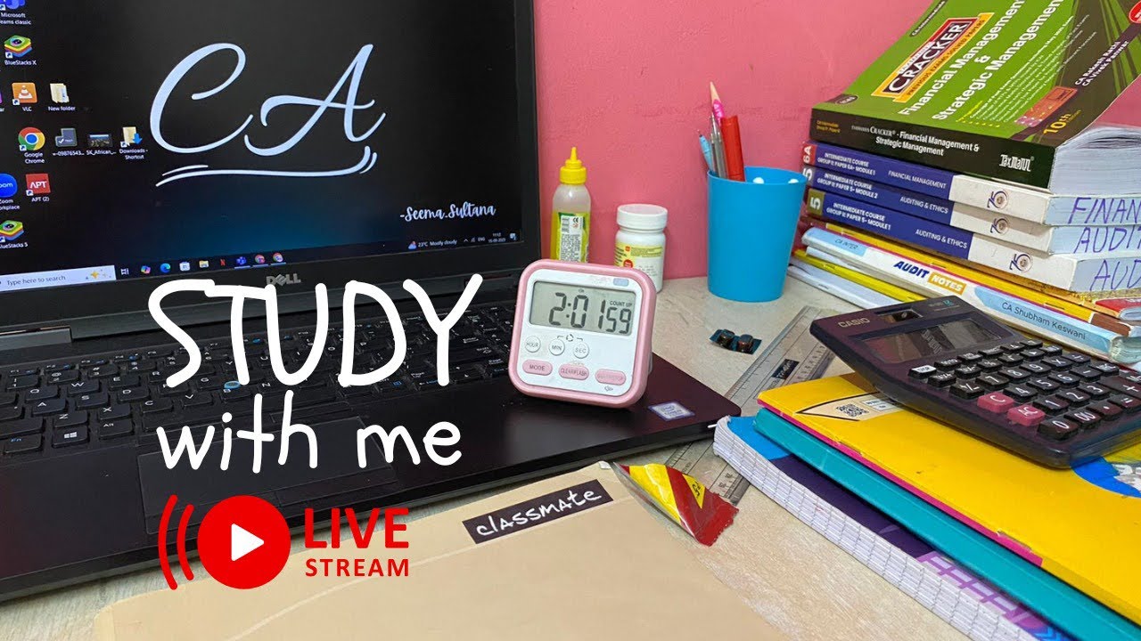 STUDY WITH ME LIVE 📚| Target based focused hours ⏳| CA INTER | #pomodoro #charteredaccountant #exam