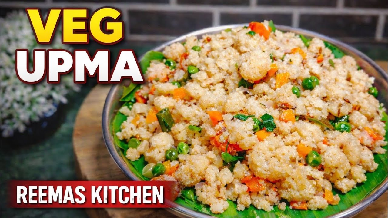 5 minute mein healthy breakfast ready! 🥕🥣Ghar jaisa swad, healthy andaaz mein 🏡Vegetable Upma Recipe