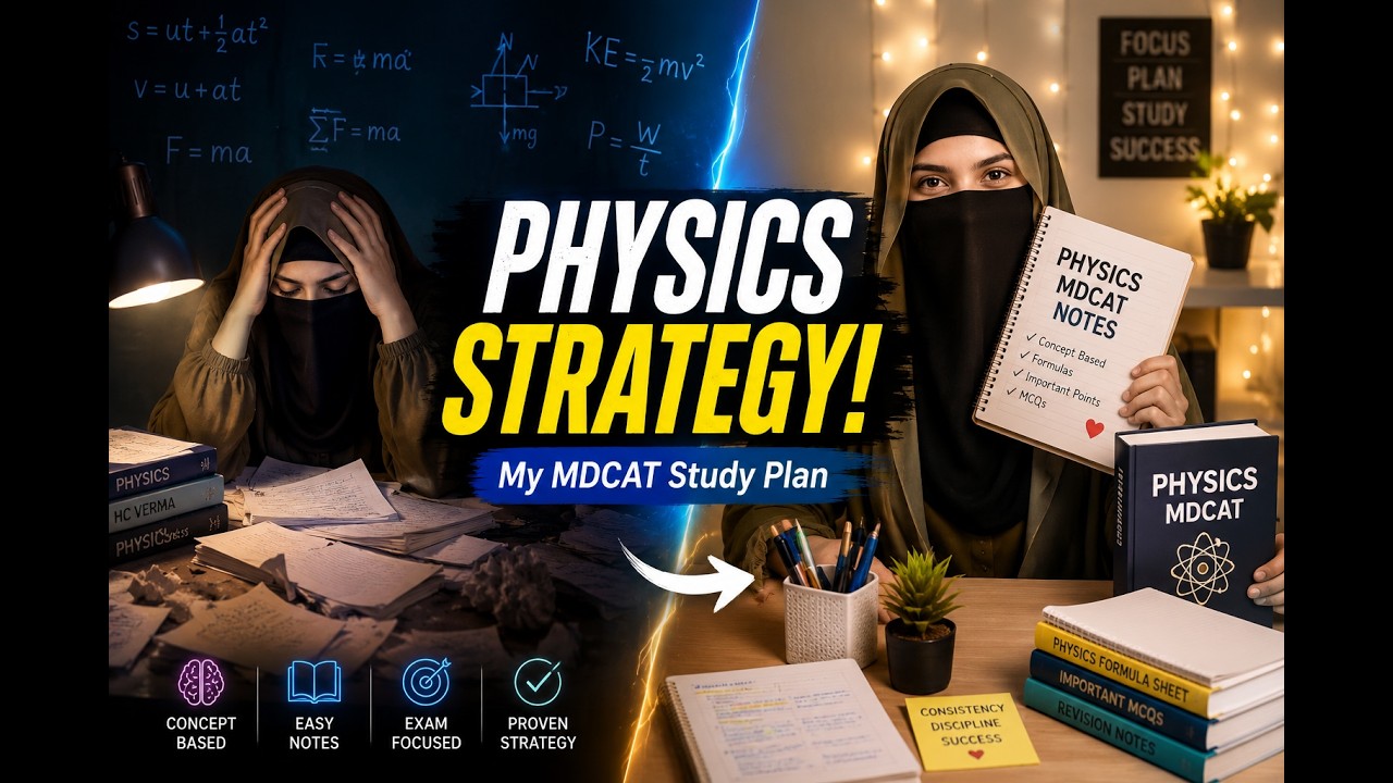MDCAT Physics Made Easy | My Exact Study Method + Notes Strategy