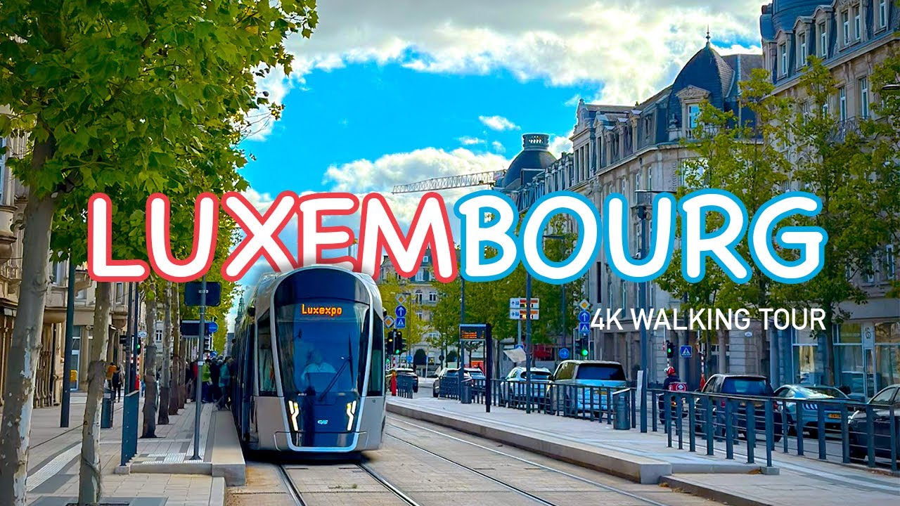 Luxembourg 🇱🇺 Autumn Walking Tour 🍂 4K 60fps  with Captions and Ambient Sounds [Nov. 2023]